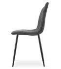 Krzesło RIFT - szary sztruks / nogi kolor czarny x 4