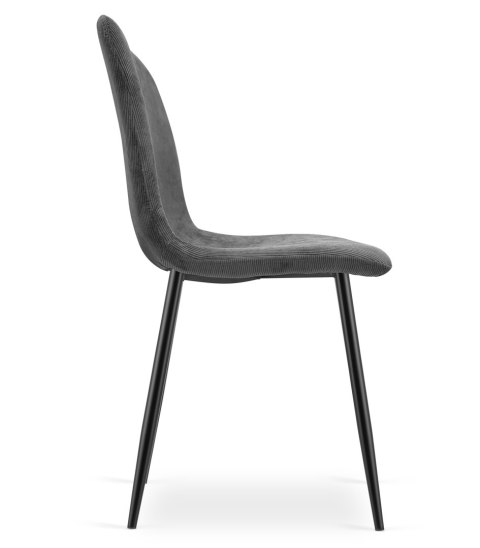 Krzesło RIFT - szary sztruks / nogi kolor czarny x 4