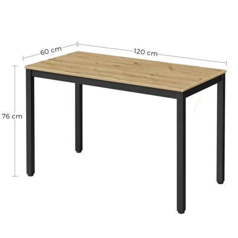 Stół TESSA 120cm x 60cm - artisan / czarne nogi