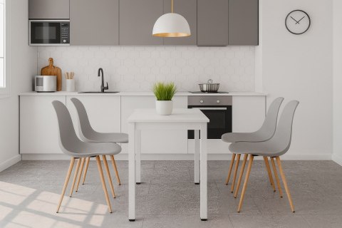 Stół TESSA 120cm x 60cm - biały / białe nogi