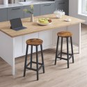 Taboret barowy - rustykalny / nogi czarne