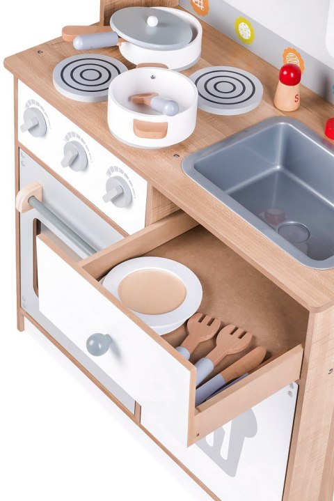 Drewniana kuchnia dla dzieci dodatkowe akcesoria ECOTOYS ECOTOYS