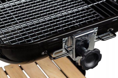 Duży grill ogrodowy z pokrywą regulacja rusztu drewniane półki MultiGarden MultiGarden