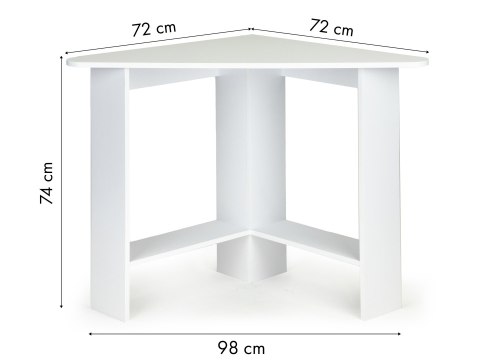 Nowoczesne biurko komputerowe narożne białe ModernHome ModernHome