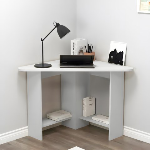 Nowoczesne biurko komputerowe narożne białe ModernHome ModernHome
