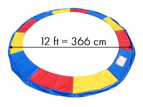 Osłona sprężyn do trampoliny 12 ft miękka mata ochronna 366-374 cm kolorowa MULTISTORE