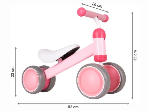 Rowerek biegowy treningowy mini rower dla dzieci różowy ECOTOYS ECOTOYS
