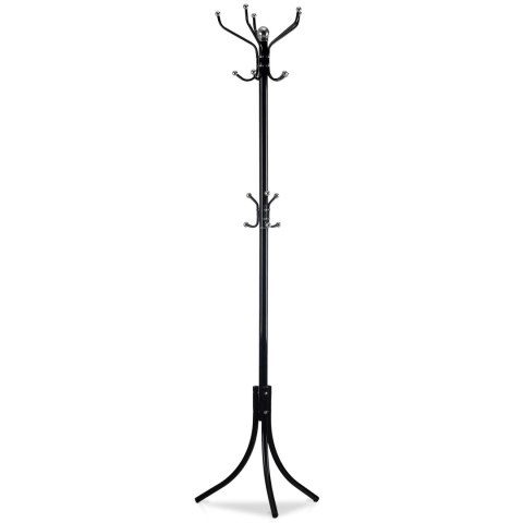 Wieszak stojący 16 haków na ubrania metal czarny ModernHome ModernHome