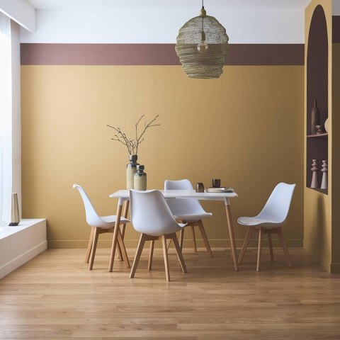 Zestaw 4 krzeseł krzesło do salonu jadalni z poduszką białe ModernHome ModernHome