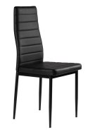 Zestaw krzeseł do jadalni salonu z ekoskóry 4 sztuki wysokie oparcie czarne ModernHome ModernHome