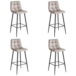 Hoker ARCETO - aksamit ciemny beż / nogi czarne x 4