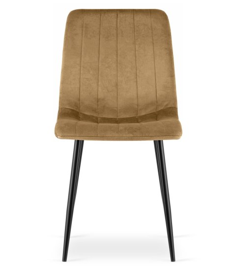 Krzesło LAVA - brązowy aksamit / nogi czarne x 1