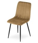 Krzesło LAVA - brązowy aksamit / nogi czarne x 1