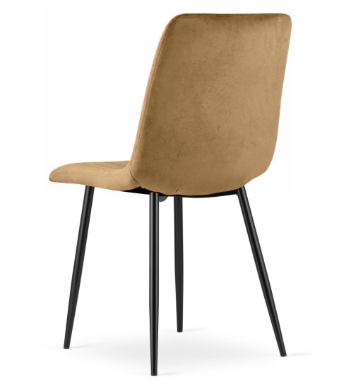 Krzesło LAVA - brązowy aksamit / nogi czarne x 1