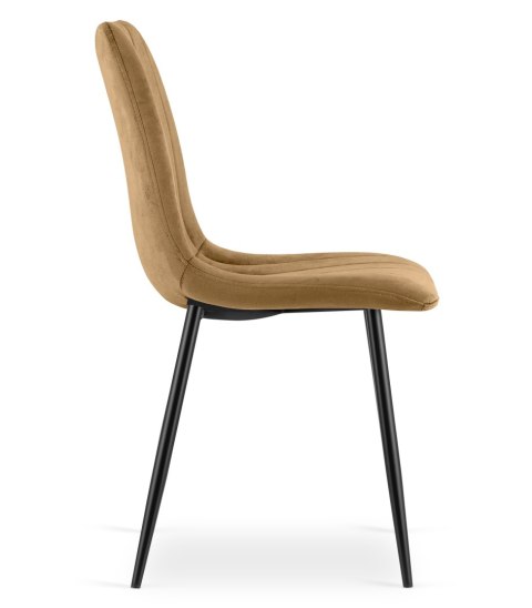 Krzesło LAVA - brązowy aksamit / nogi czarne x 1