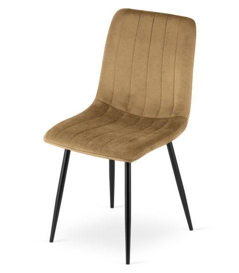 Krzesło LAVA - brązowy aksamit / nogi czarne x 2