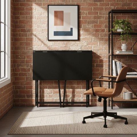Biurko komputerowe składane 80x45 cm stolik pod laptopa czarne ModernHome ModernHome