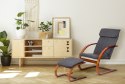 Fotel fiński bujany z podnóżkiem finka leżanka do salonu ModernHome ModernHome