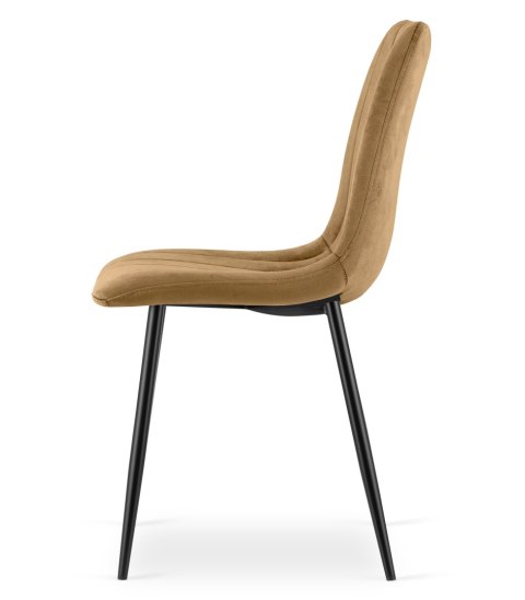 Krzesło LAVA - brązowy aksamit / nogi czarne x 4