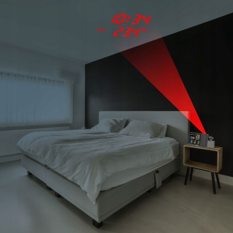 Stacja pogodowa z DCF 3 czujniki projektor laserowy METEO