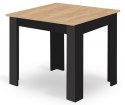 Stół NP 80x80cm Artisan nogi czarne + 4 krzesła OSAKA czarny nogi naturalne
