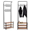 Wieszak stojący 18 haków z półkami na buty ModernHome ModernHome