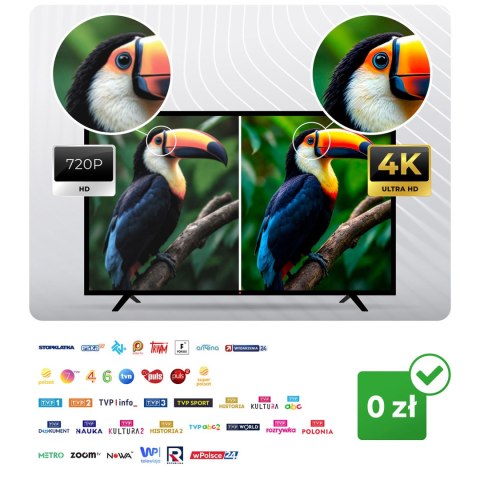 Antena wewnętrzna zewnętrzna TV ultra HD 4K Berdsen BD-955 czarna