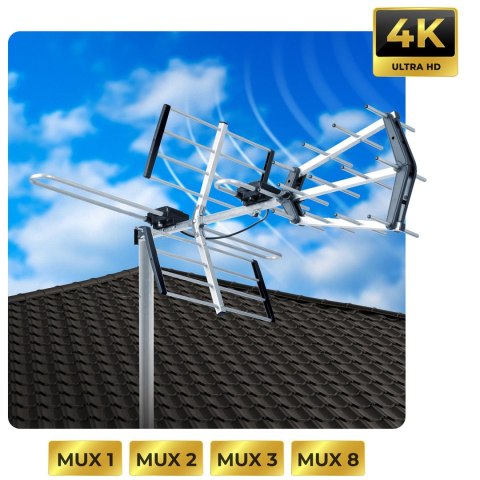 Antena zewnętrzna kierunkowa TV ultra HD 4K Berdsen BD-950