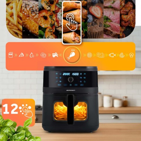 Frytkownica beztłuszczowa Air fryer Berdsen BD-661 czarna