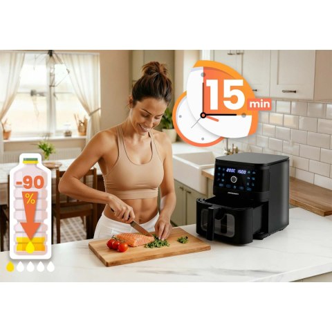 Frytkownica beztłuszczowa Air fryer Berdsen BD-661 czarna