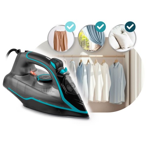 Żelazko parowe 2600W Berdsen BD-331 ceramiczna powłoka praca w pionie