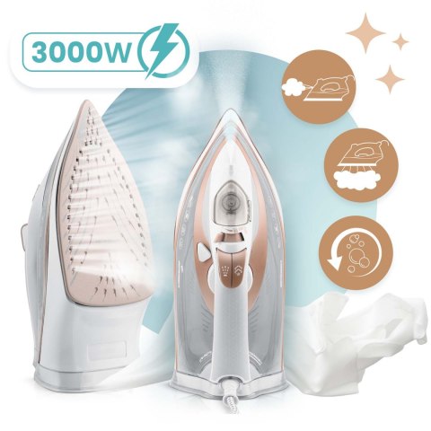 Żelazko parowe 3000W Berdsen BD-332 ceramiczna powłoka praca w pionie