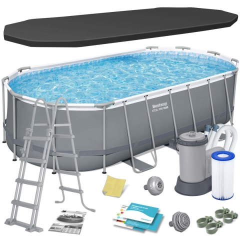 Basen ogrodowy stelażowy 549 x 274 x 122 cm 12w1 Bestway 56710