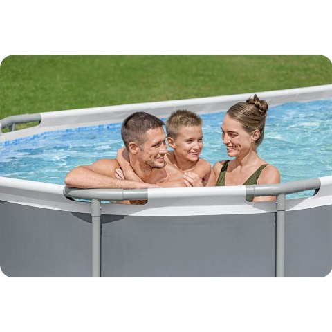 Basen ogrodowy stelażowy 549 x 274 x 122 cm 17w1 Bestway 56710