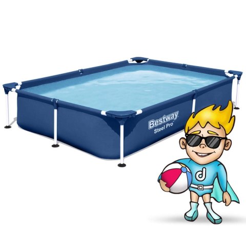 Basen prostokątny stelażowy 221x150x43 cm Bestway 56401N