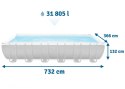 Basen ogrodowy stelażowy 732 x 366 x 132 cm 9w1 INTEX 26364