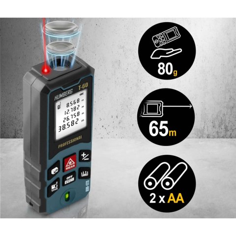 Dalmierz laserowy 60 m Humberg HM-173