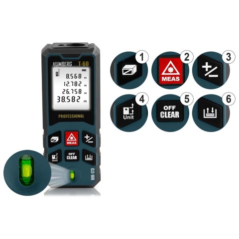 Dalmierz laserowy 60 m Humberg HM-173