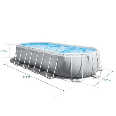 Basen ogrodowy stelażowy 610 x 305 x 122 cm 21w1 INTEX 26798 + hulajnoga GRATIS