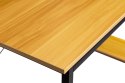 Biurko komputerowe drewniane regał z półkami loft ModernHome