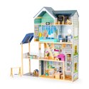 Domek dla lalek duży drewniany 138 cm Rezydencja Maya 28 elementow ECOTOYS ECOTOYS