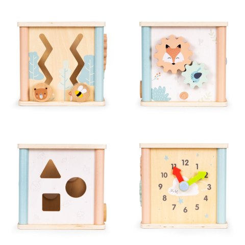 Drewniana kostka edukacyjna sorter klocki ECOTOYS ECOTOYS