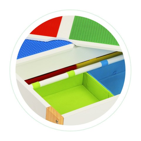 Drewniane meble dla dzieci zestaw stół + 2 krzesła ECOTOYS ECOTOYS