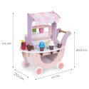 Drewniany wózek lodziarnia dla dzieci sklep 12 elementów ECOTOYS ECOTOYS