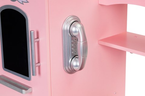 Duża drewniana kuchnia dla dzieci efekty dźwiękowe różowa ECOTOYS ECOTOYS