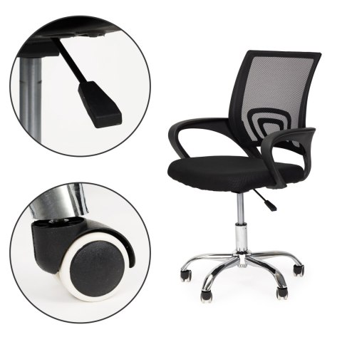 Fotel obrotowy biurowy krzesło komputerowe wyprofilowane regulacja wysokości ModernHome ModernHome