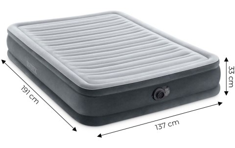 Materac łóżko do spania dwuosobowy z pompką automatyczną 191x137 cm INTEX 67768 INTEX