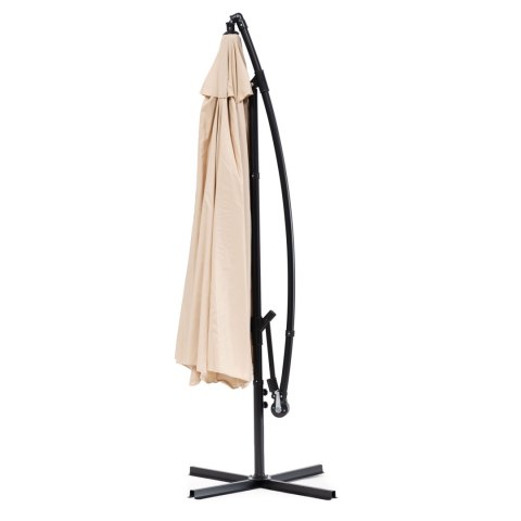 Parasol ogrodowy duży na wysięgniku składany 3,5 m beż MultiGarden MultiGarden