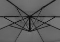 Parasol ogrodowy duży na wysięgniku składany 3,5 m szary MultiGarden MultiGarden