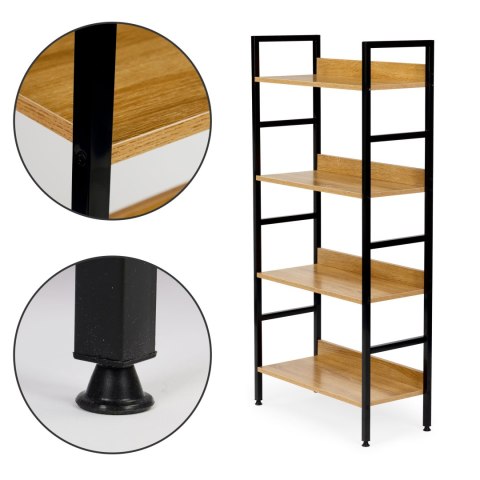 Regał drewniany industrialny szafka półki na książki loft ModernHome ModernHome